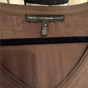 White House Black Market Chocolate Brown Blouse